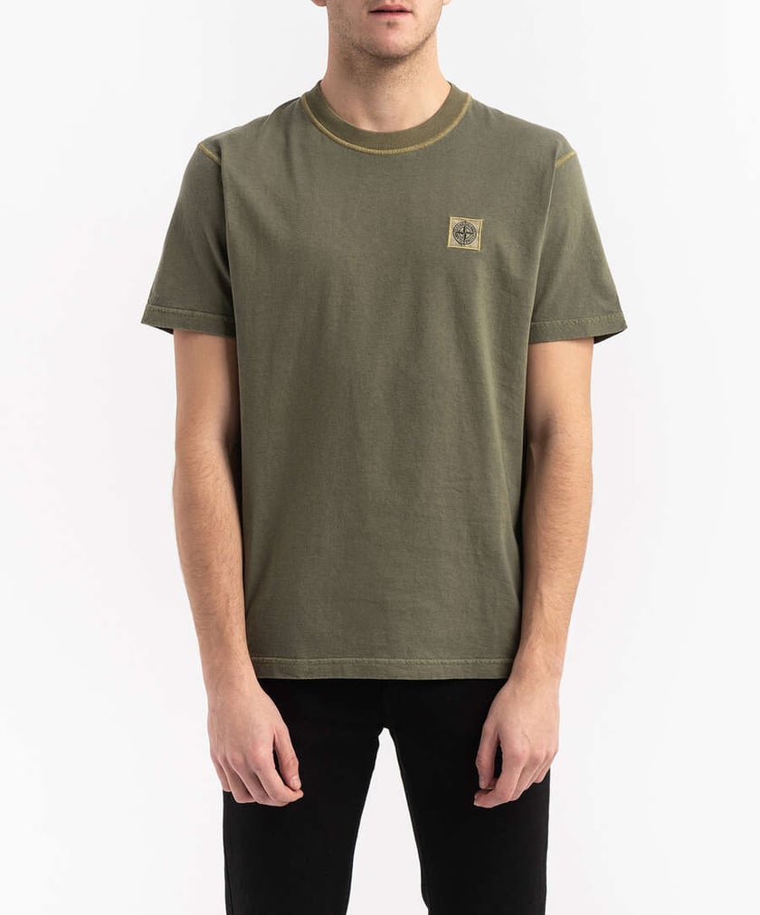 Stone Island Logo Patch Men s Short Sleeve T Shirt Multi 721523757 V0158 FOOTDISTRICT