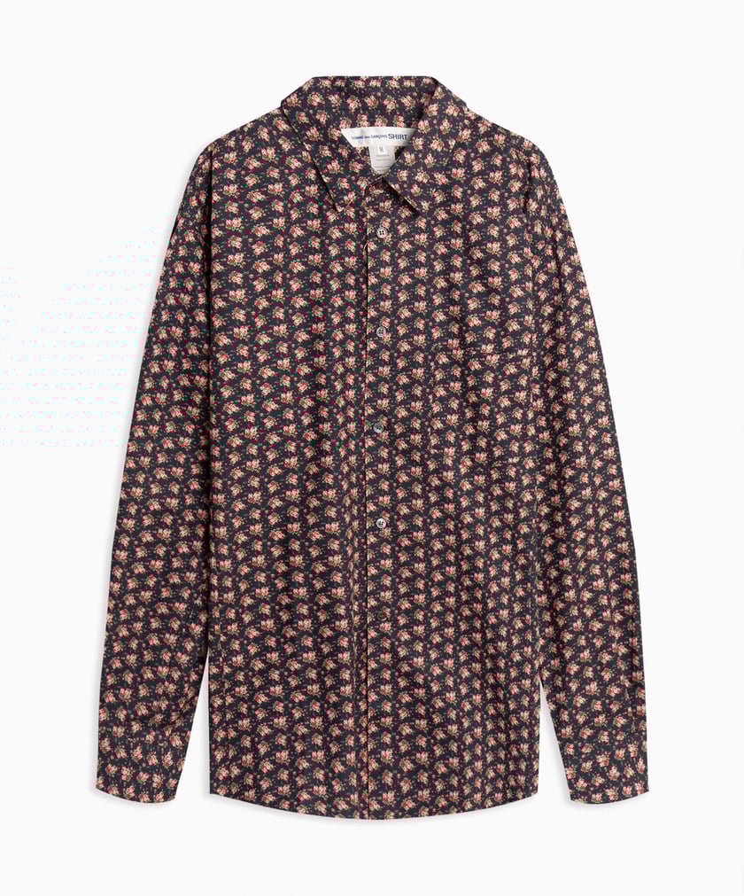 Comme Des Gar ons Shirt Floral Print Heren Shirt met Lange Mouwen