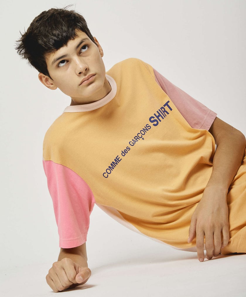 Comme des garçons t shirt homme sale orange