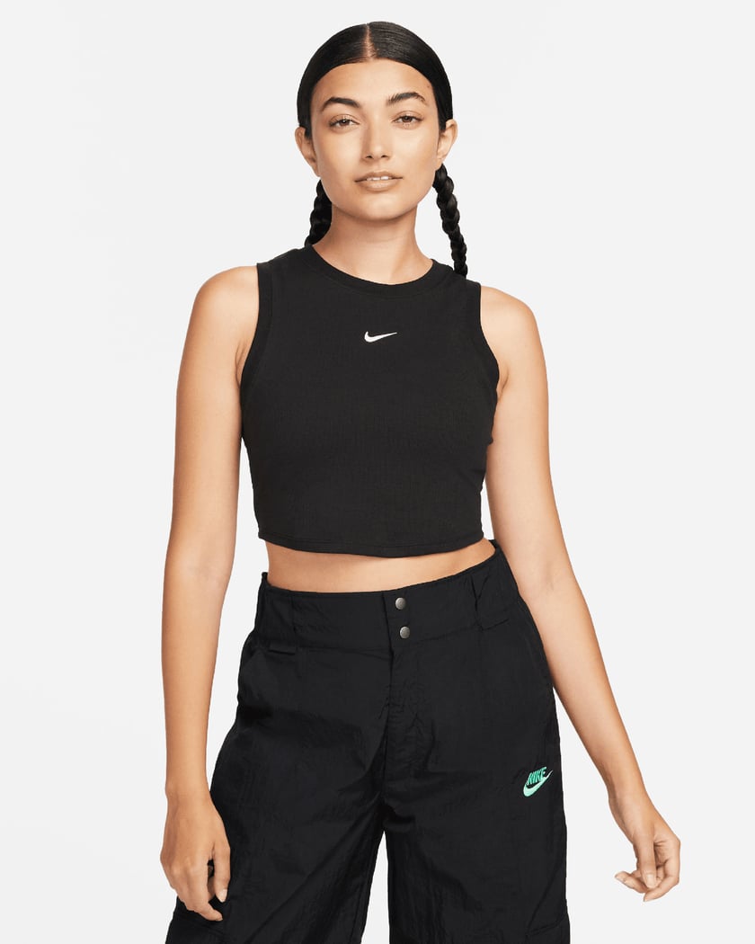 Nike Sportswear Essentials Women's Ribbed Tank Top Black FB8279