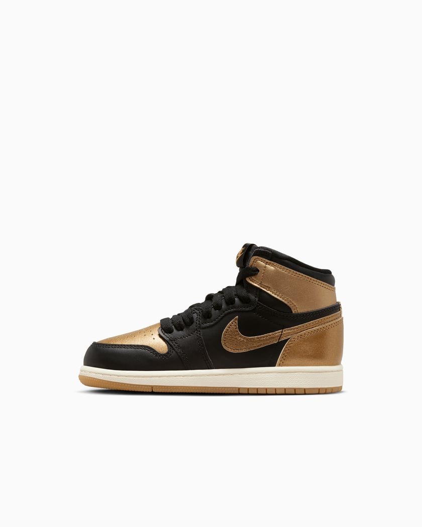 Air Jordan 1 Retro High OG Black Metallic Gold PS Black FD1412 071 FOOTDISTRICT