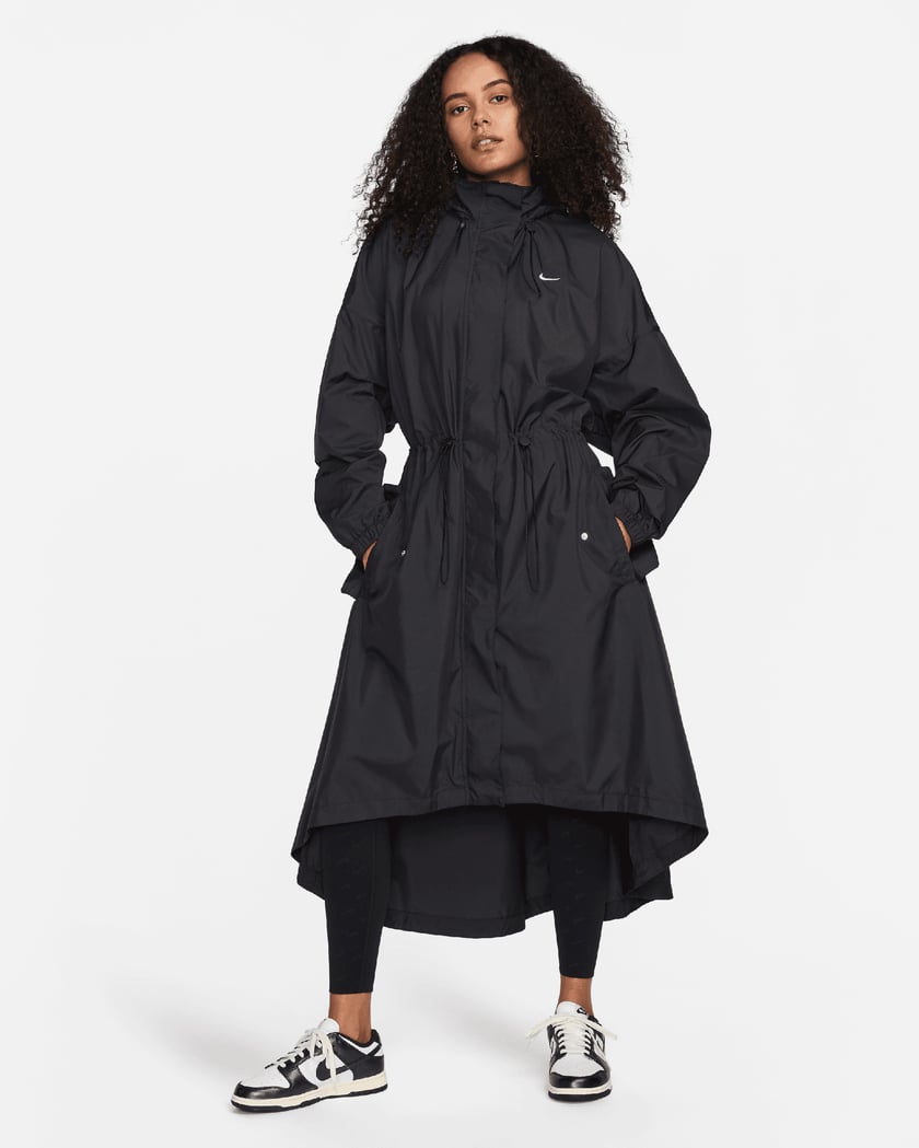 Nike Sportswear Essential Women s Trench Jacket Black FN2843 010 FOOTDISTRICT
