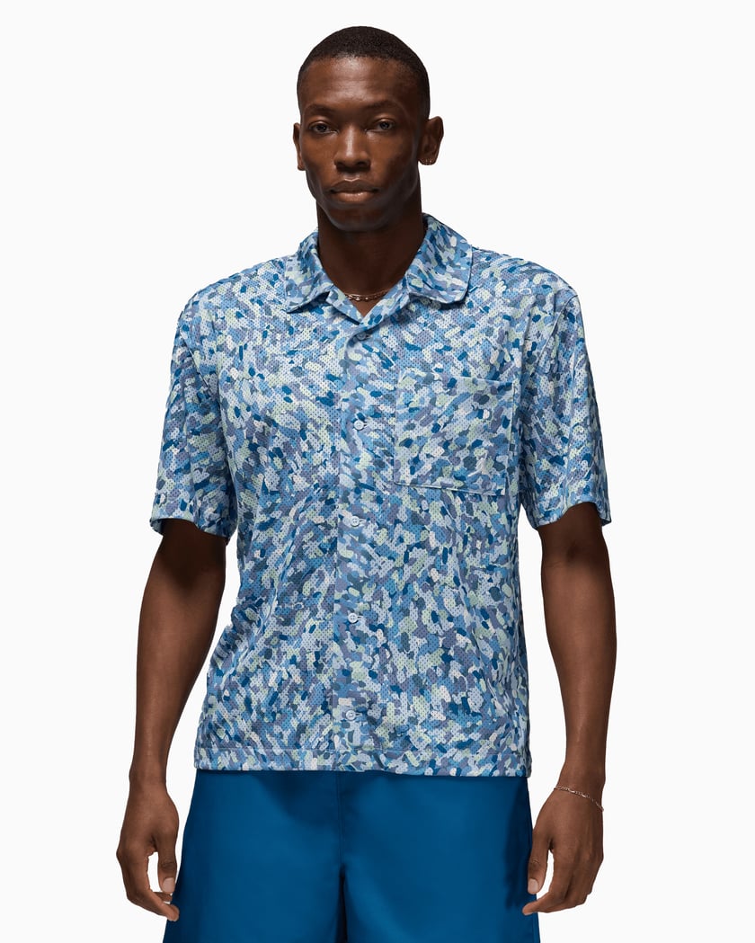 Jordan Essentials Poolside Men s Short Sleeve Shirt Blue FN4641 423 FOOTDISTRICT