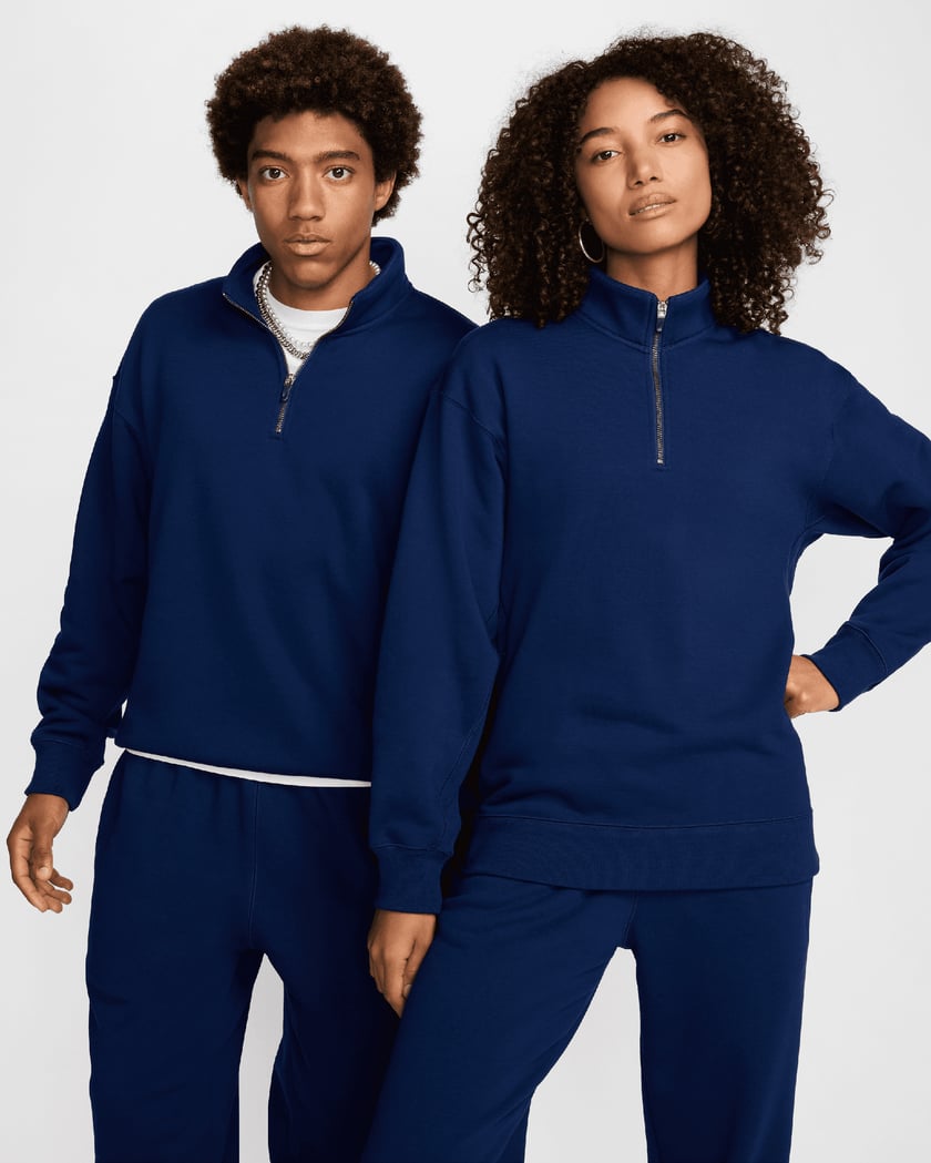 Nike quarter zip blue online