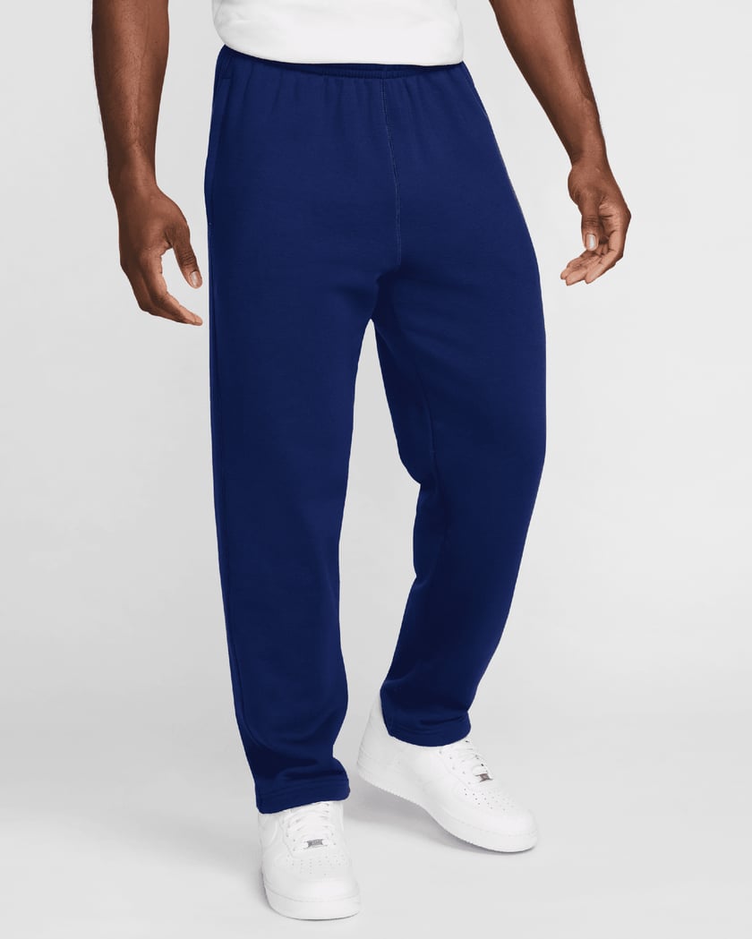 Nike Unisex Wool Classics Open Hem Fleece Pants Blue FV5715 492 FOOTDISTRICT