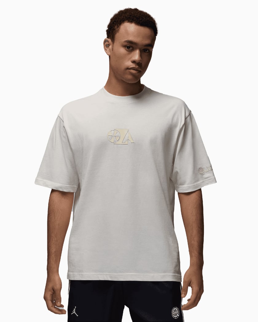 White and grey jordan shirt outlet