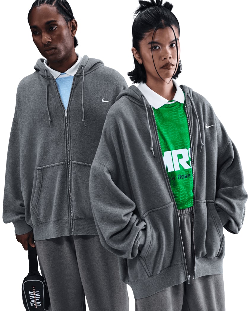 Nike x Martine Rose NRG Oversize Men's Zip-Up Sweatshirt Gray