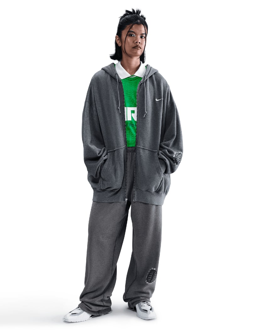 Nike x Martine Rose NRG Oversize Men's Zip-Up Sweatshirt Gray