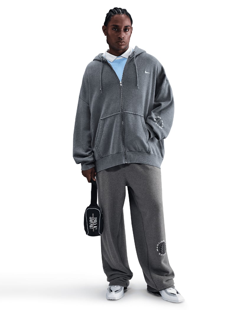 Nike x Martine Rose NRG Oversize Men's Zip-Up Sweatshirt Gray