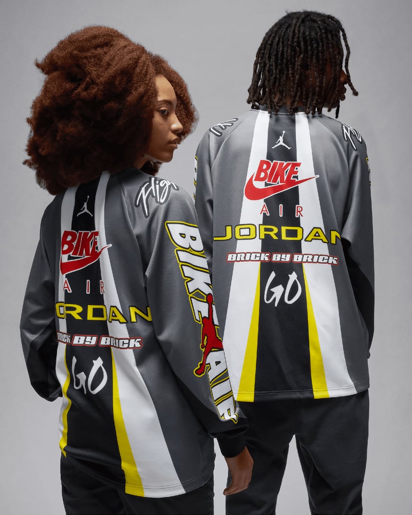 Jordan x Nigel Sylvester Bike Men's Long Sleeve T-Shirt Gray