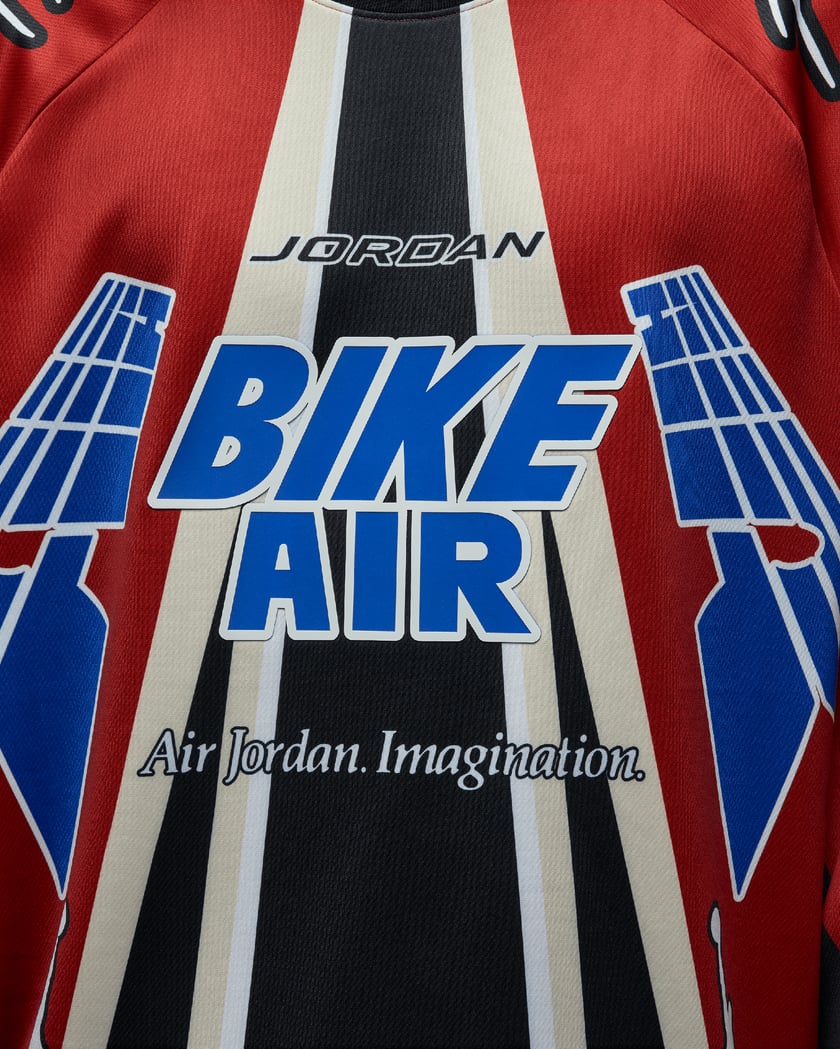 Jordan x Nigel Sylvester Bike Men's Long Sleeve T-Shirt Red