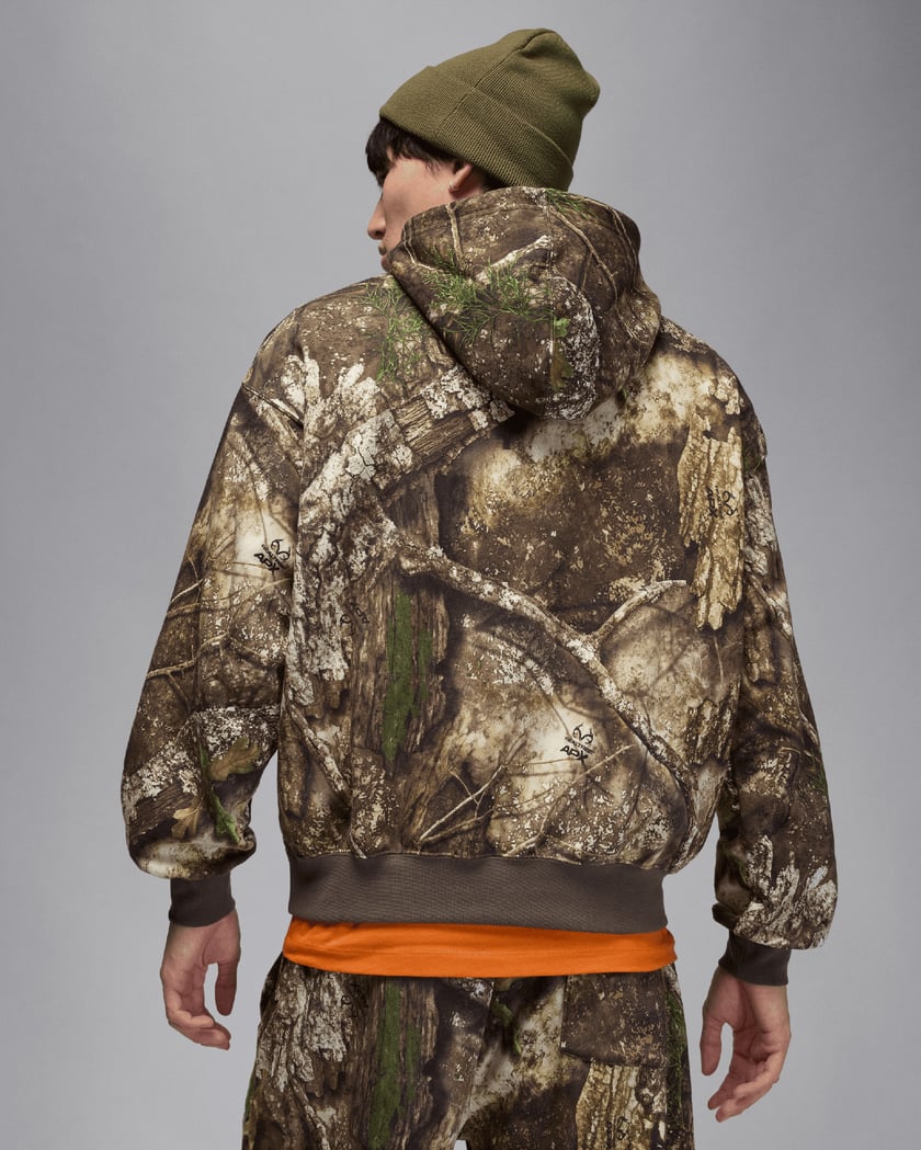 Jordan Brooklyn Realtree Camo Print Relaxed Men's Hoodie Brown