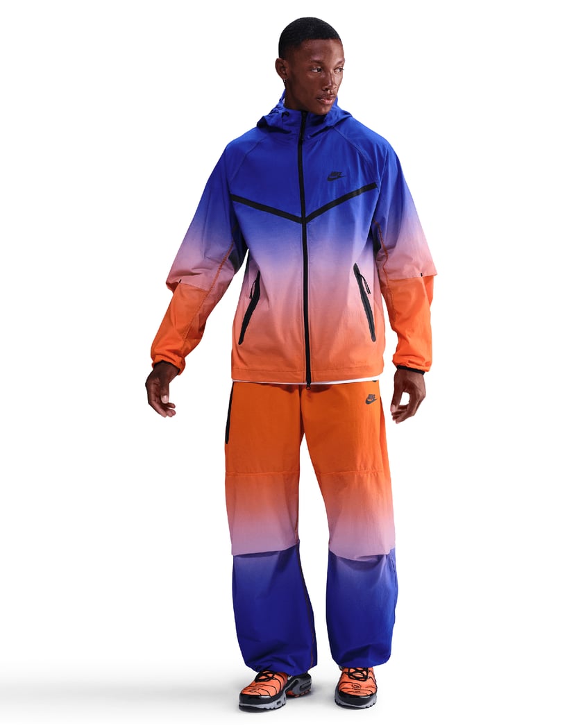 blue grey orange nike tech