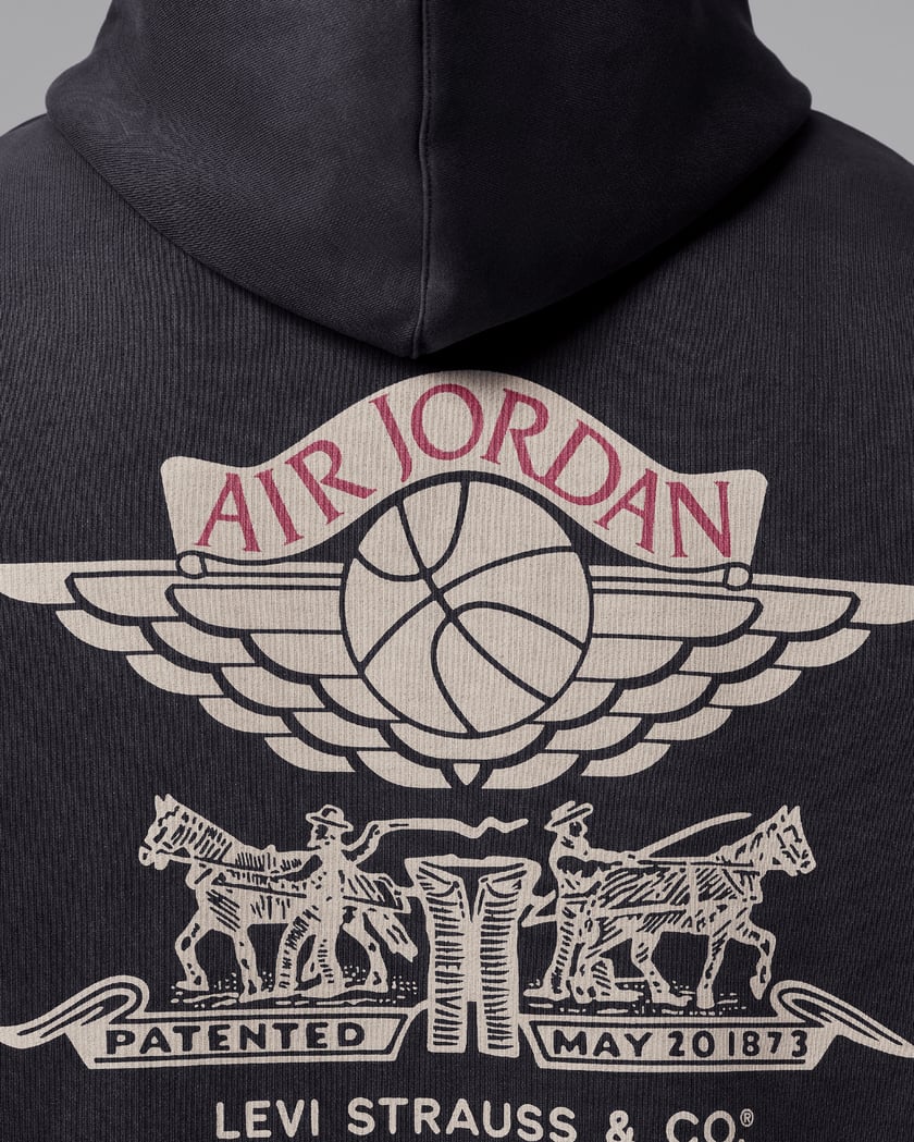 Felpa con zip con logo Relaxed Con cappuccio Jordan x Levi's per