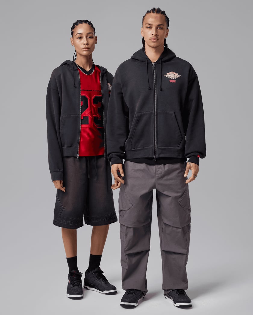 Jordan x Levi's Logo With Hood Relaxed Men's Zip-Up Sweatshirt
