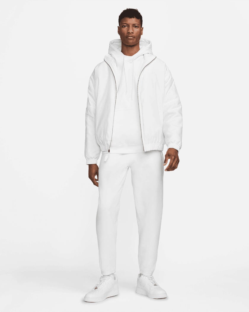 Nike Solo Swoosh Unisex Satin Bomber White DN1266 121 FOOTDISTRICT