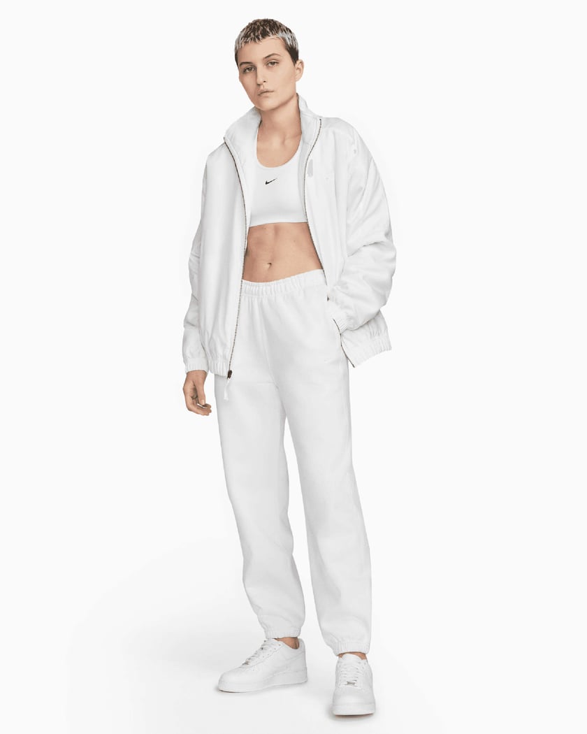 Nike Solo Swoosh Unisex Satin Bomber White DN1266 121 FOOTDISTRICT