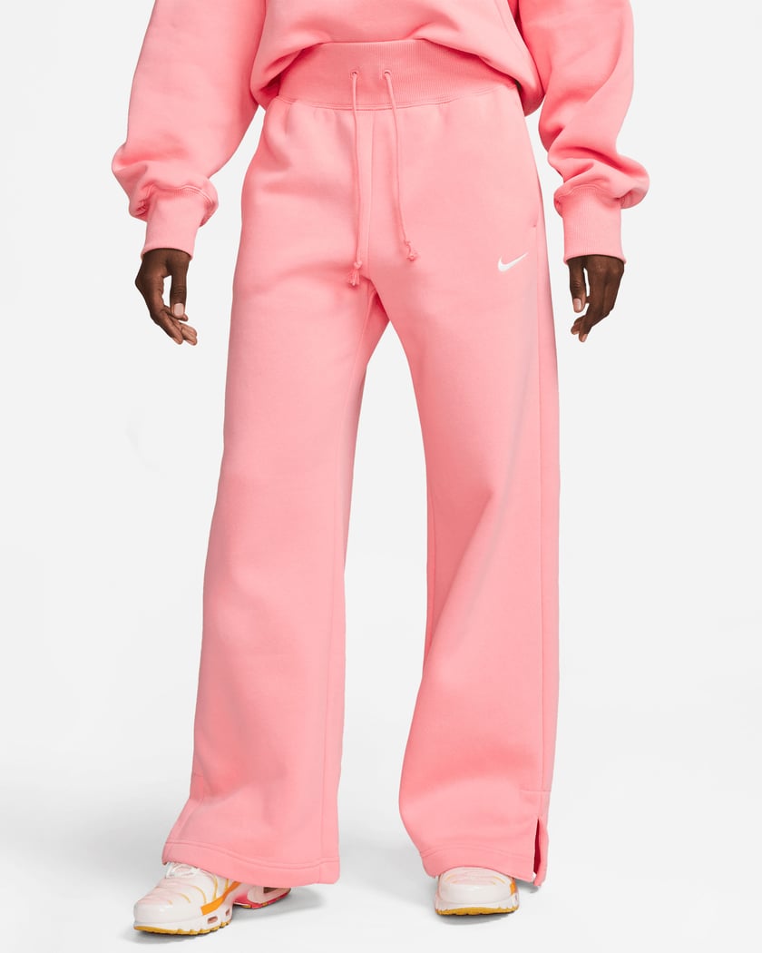 Nike Phoenix Fleece Women's High-Waisted Wide Leg Sweatpants Size L DQ5615  010