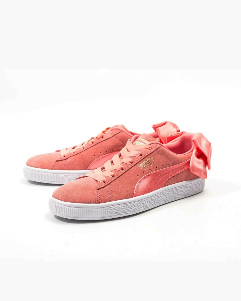Puma suede cheap heart mujer naranja