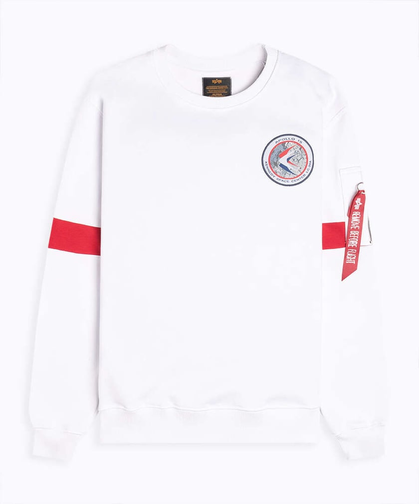 Alpha industries apollo 11 store hoodie white