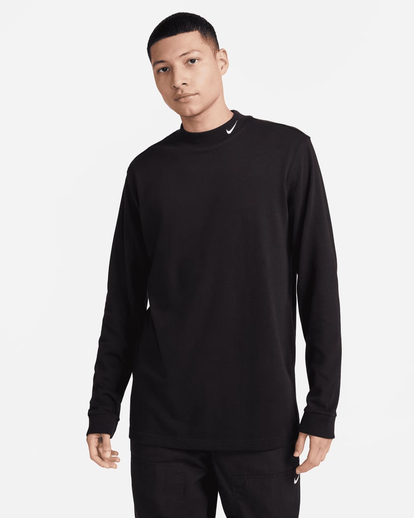 Nike Sportswear Men's Long-Sleeve Mock-Neck T-Shirt Preto DX5868