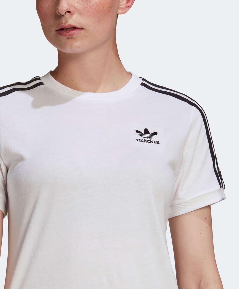 Buy Online Adicolor at Short-Sleeve T-Shirt 3-Stripes FOOTDISTRICT GN2913| adidas White Classics Women\'s