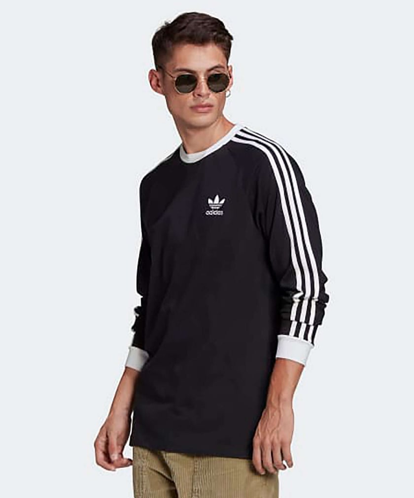 T-shirts adidas Adicolor Classics 3-stripes Long Sleeve T-Shirt Black