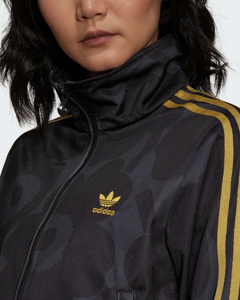 Adidas jacke schwarz 2025 gold damen firebird