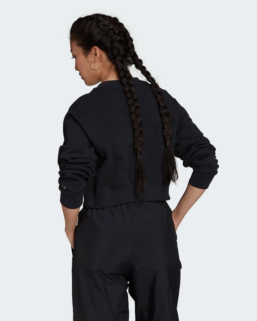 Adidas women's black sweatshirt hot sale