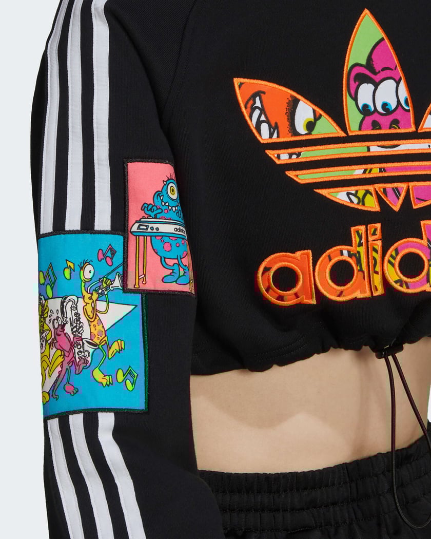 Crop Sweatshirt Adidas Pullover Damen Black Friday X Jeremy Scott
