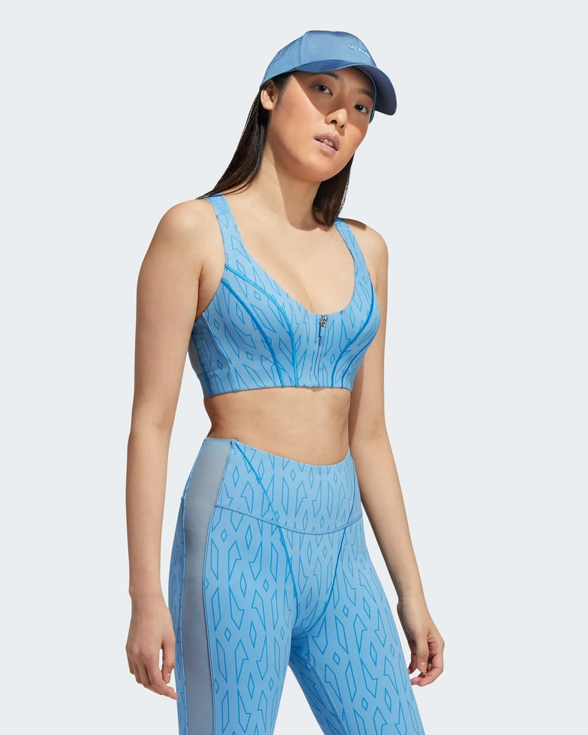 adidas x Ivy Park Monogram Women s Zip Bra Azul HB8405 Comprar