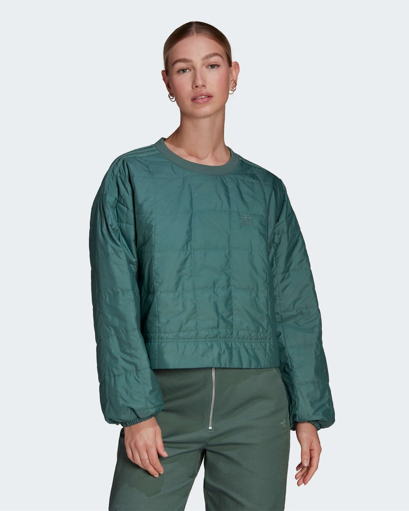 Adidas originals quilted crew sweatshirt sale