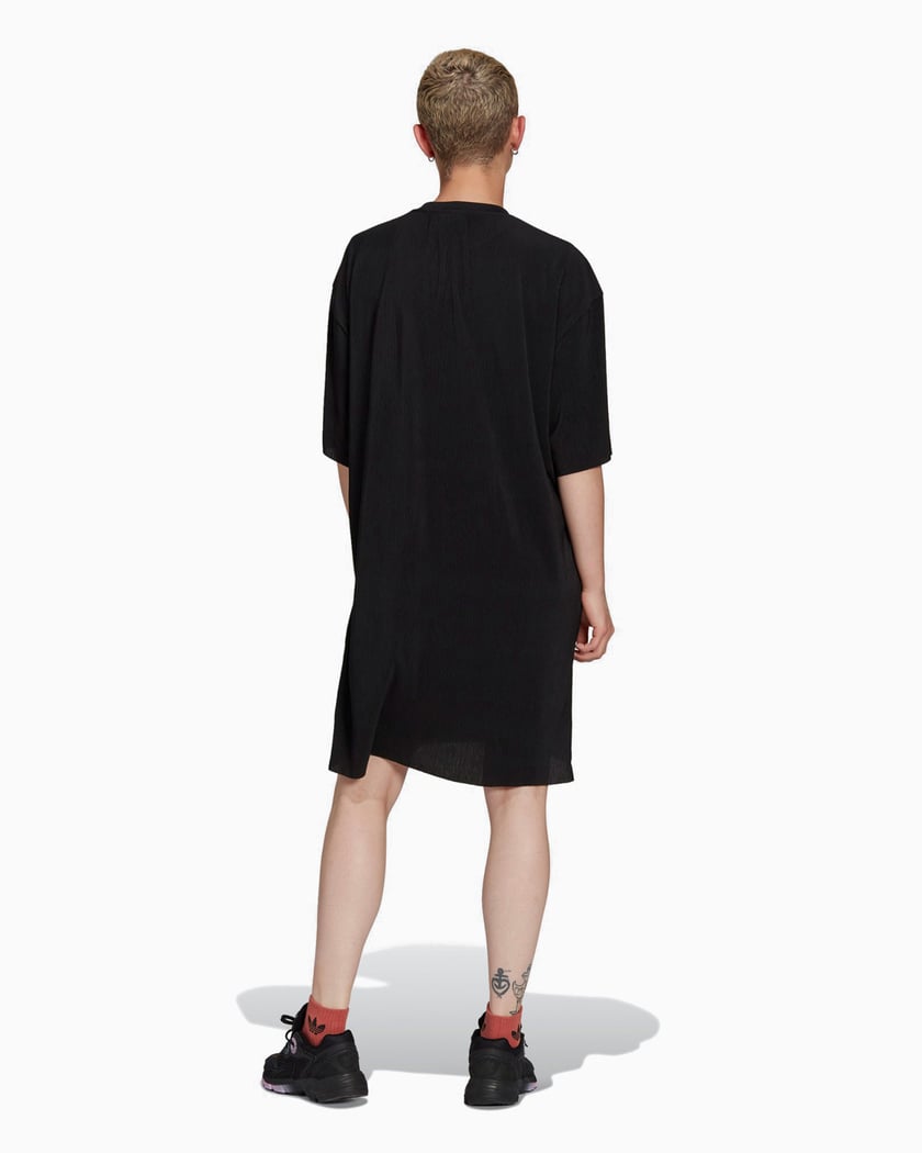 Adidas trefoil dress black hot sale