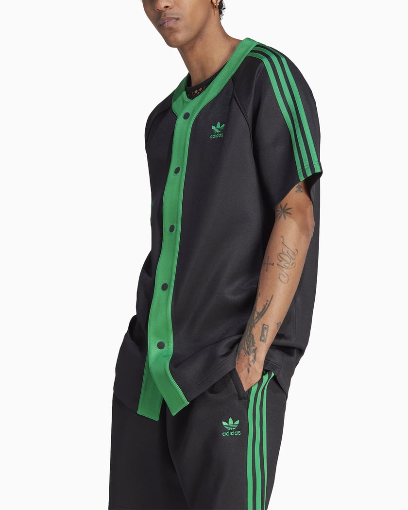 Adidas originals womens baseball jersey shirt black online
