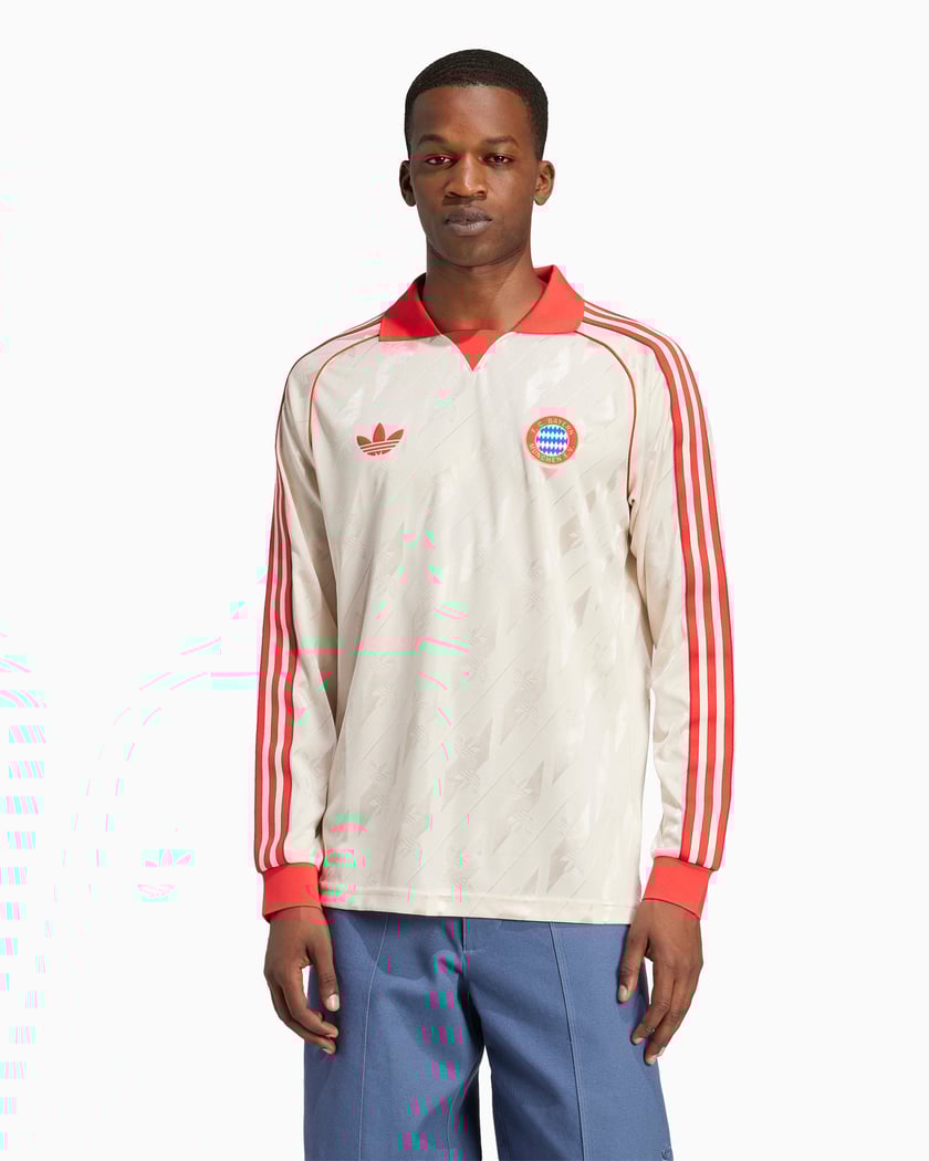 adidas Performance x FC Bayern LFSTLR Men s Football Jersey Beige IS6507 FOOTDISTRICT