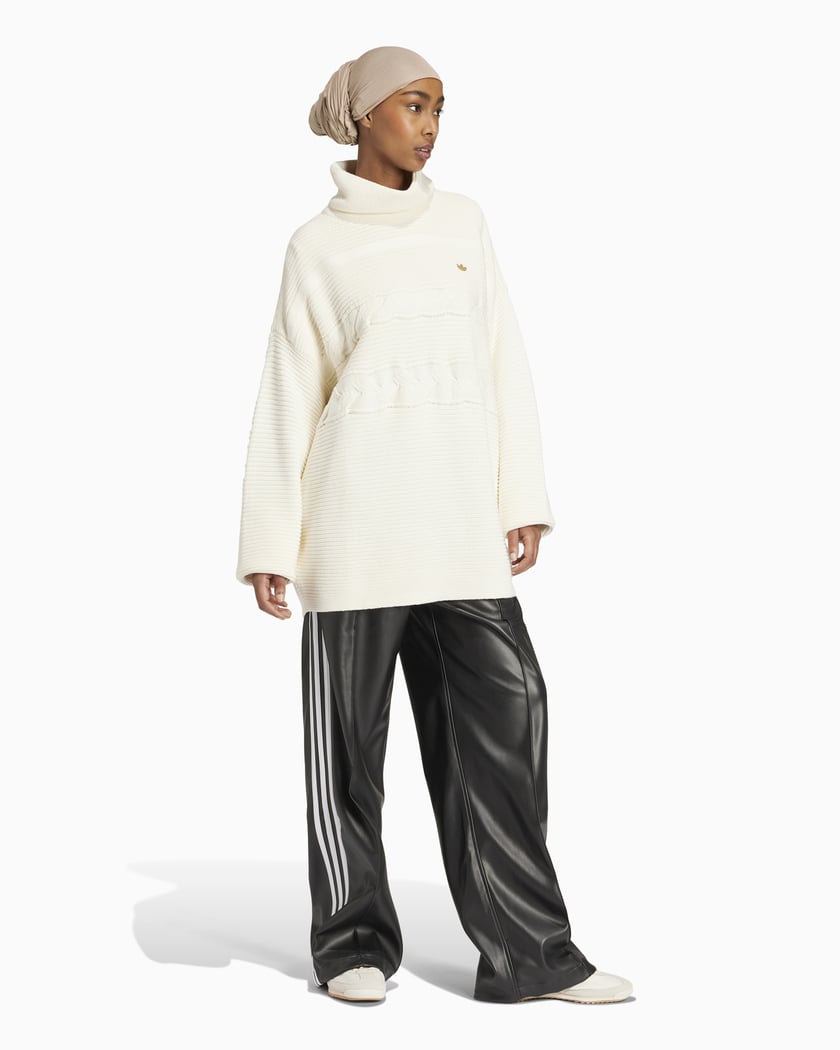 adidas Originals Women s Premium Oversized Knit Turtleneck Sweater