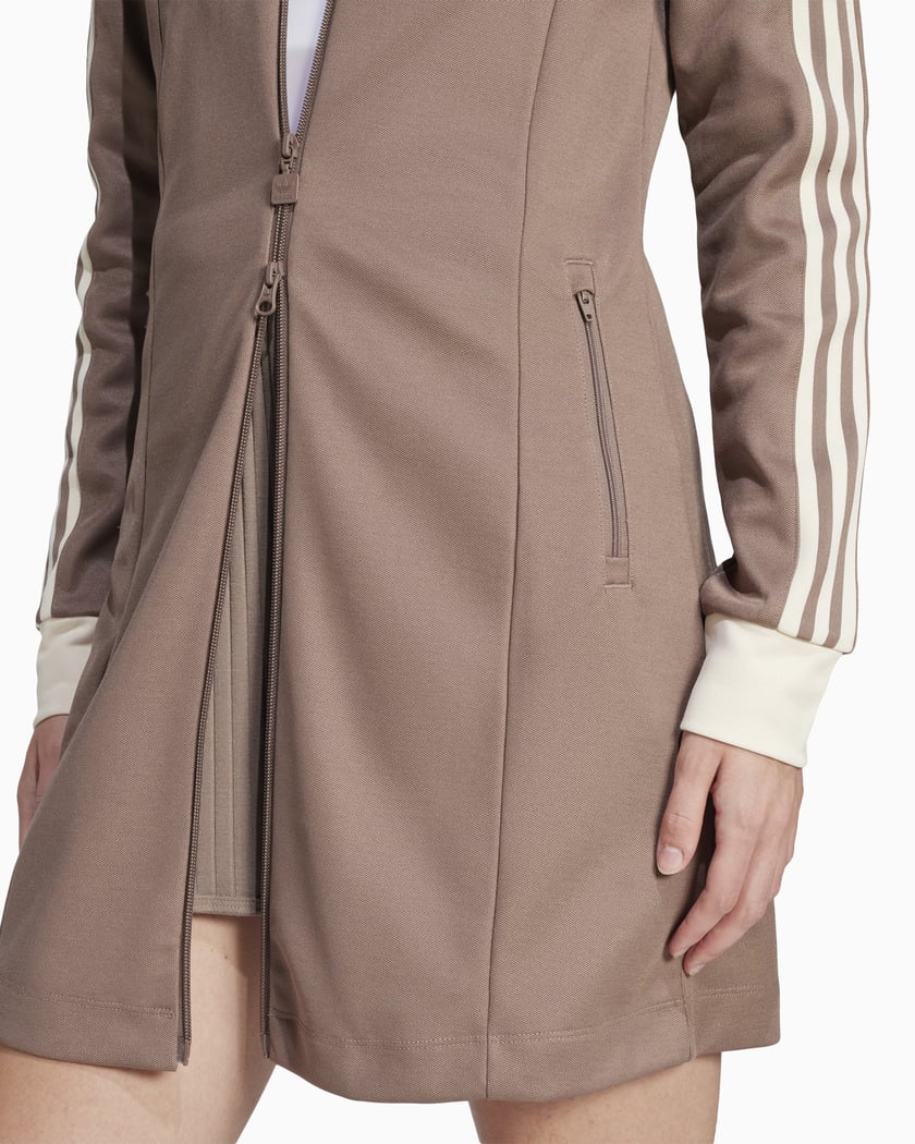 adidas Originals 3 Stripes Women's Track Dress Beige JC5779