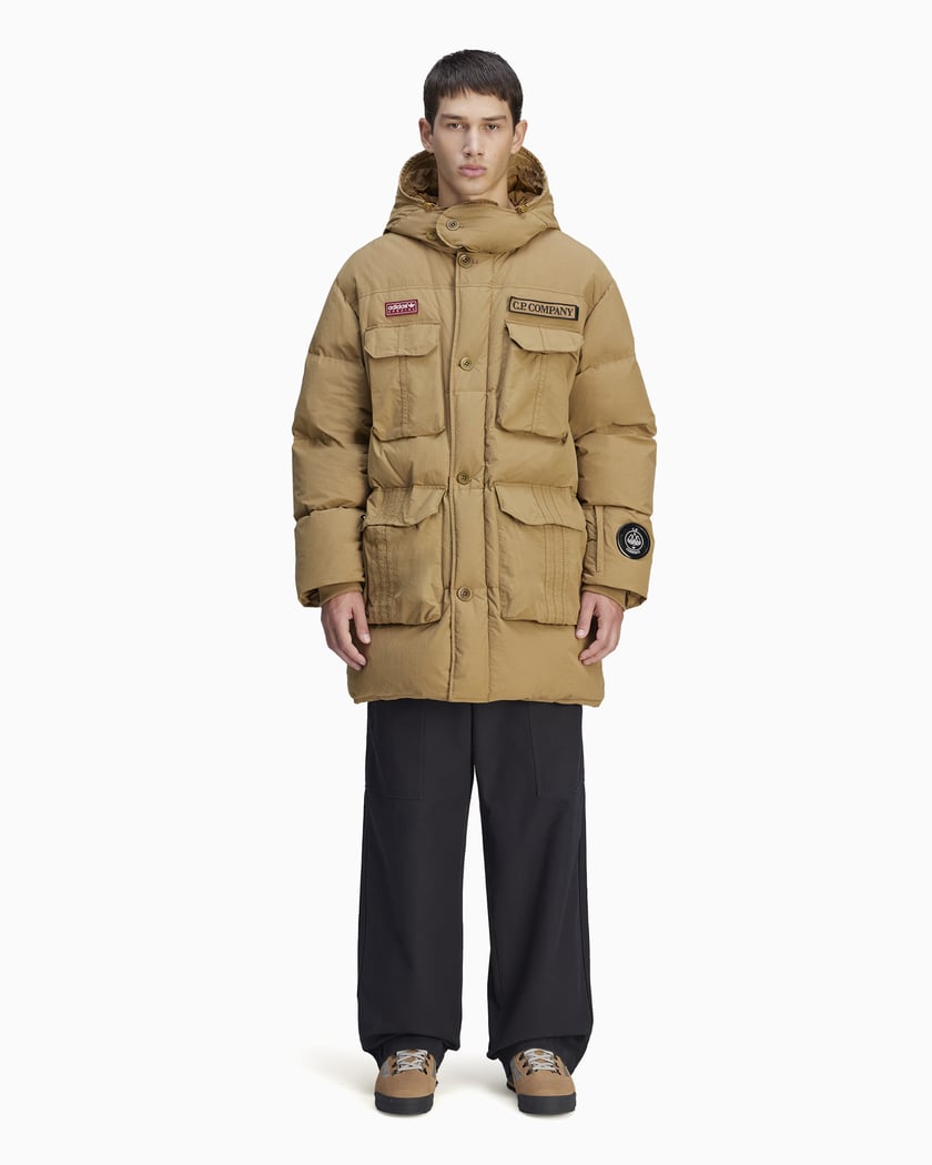 adidas Originals x C.P. Company SPZL Men s Puffer Jacket Beige JE8673 FOOTDISTRICT