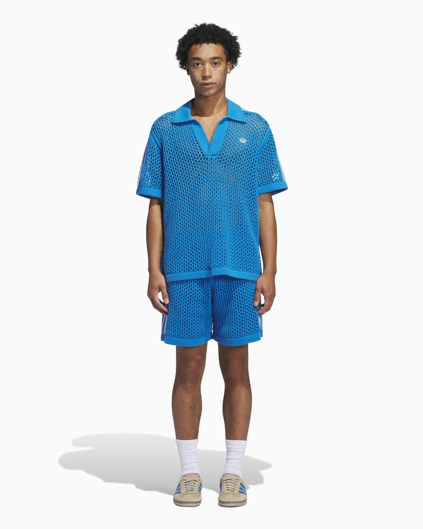adidas Originals x CLOT By Edison Chen Unisex Crochet Shorts Blue JF4272 |  FOOTDISTRICT