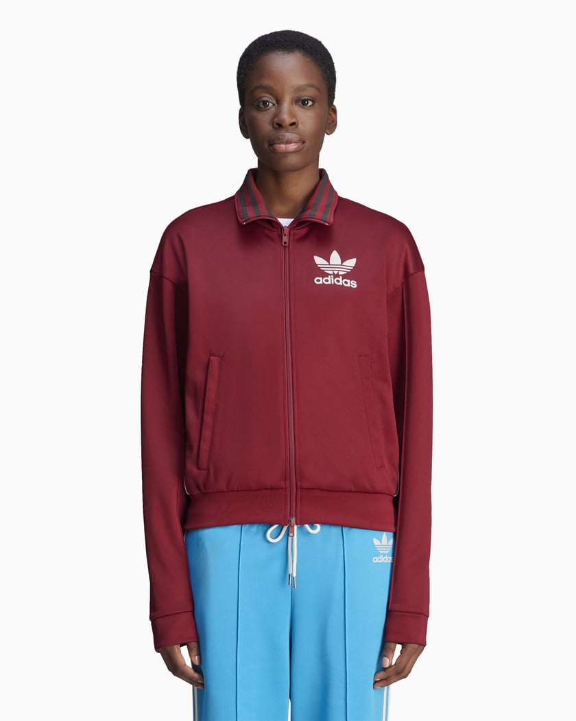 adidas Originals x Wales Bonner Women s Track Jacket Bordo JJ2933 FOOTDISTRICT