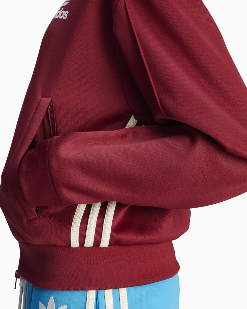 Adidas track top burgundy discount
