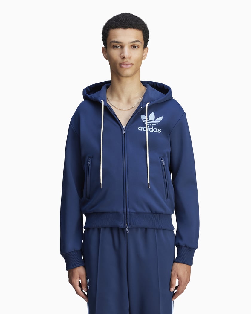 adidas Originals x Wales Bonner Men s Track Hoodie Blau JJ2939 FOOTDISTRICT