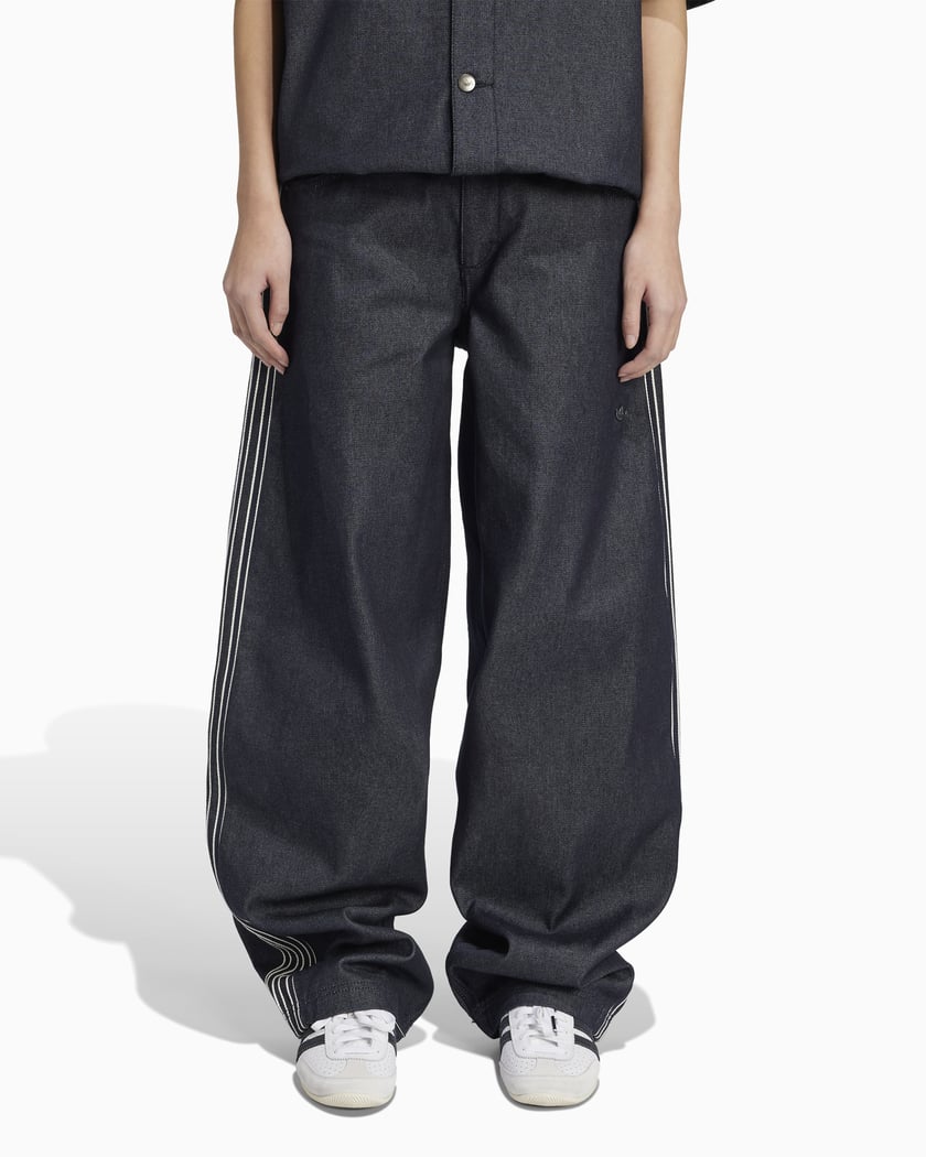 adidas Originals Women's Denim Pants Blue JJ3145 | FOOTDISTRICT