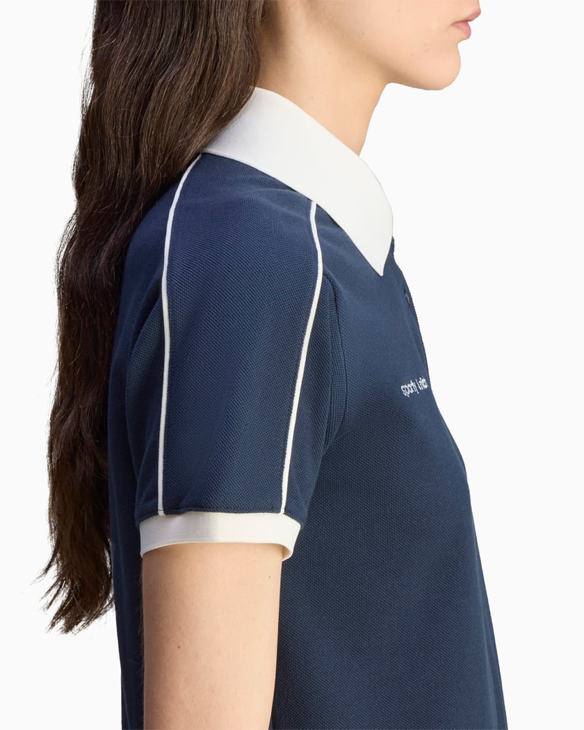 adidas sporty & rich ネイビー ポロシャツ 新品 Adidas Pique Polo - Navy/White – Sporty & Rich