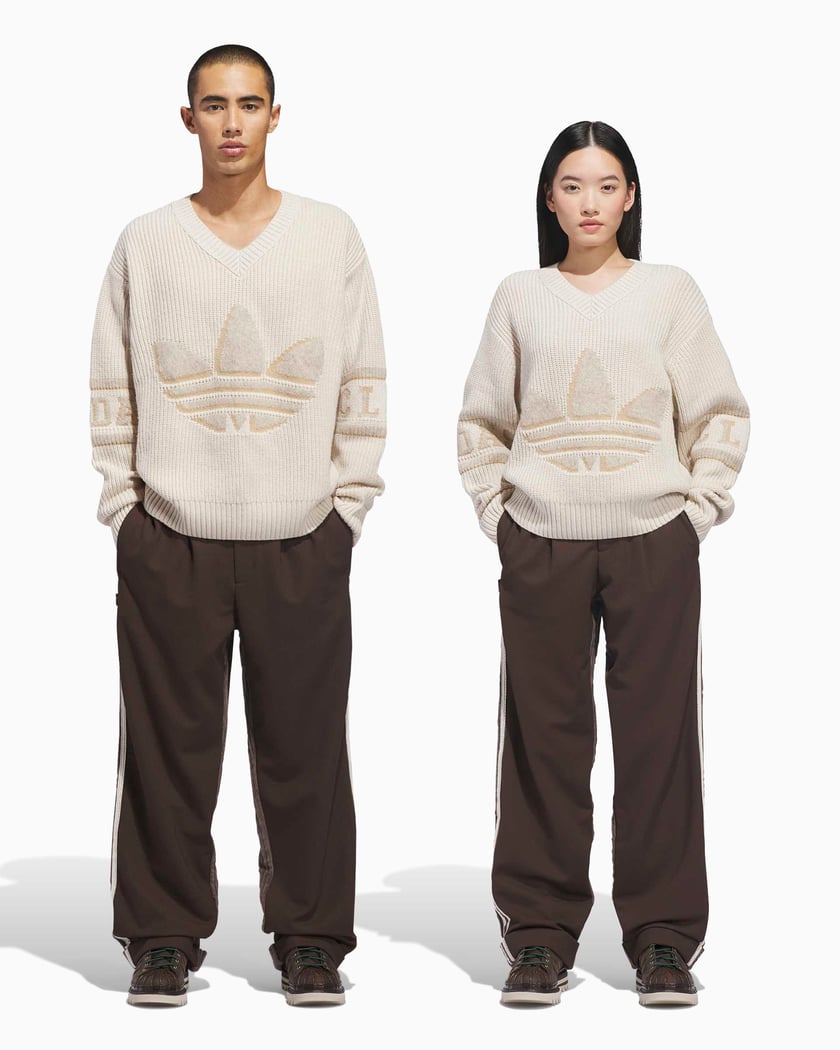 adidas Originals x CLOT Relaxed Unisex Sweatpants Brown JM2829