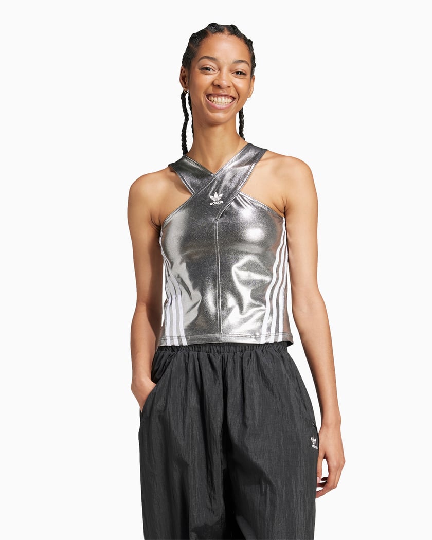 adidas Originals Adilenium Women s Tank Top Silver colored JM9261 FOOTDISTRICT