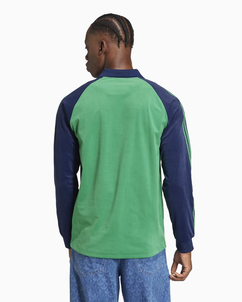 adidas Originals Men s Velour Polo Vert JN5981 FOOTDISTRICT