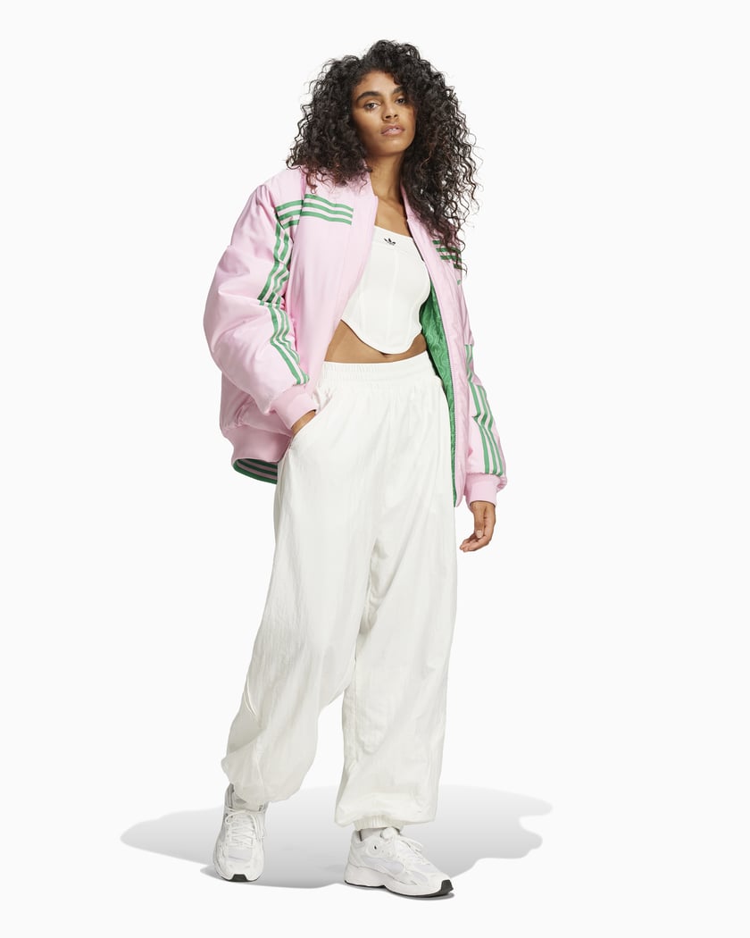 adidas Originals Women s Reversible Oversized Jacket Pink JN7656 FOOTDISTRICT