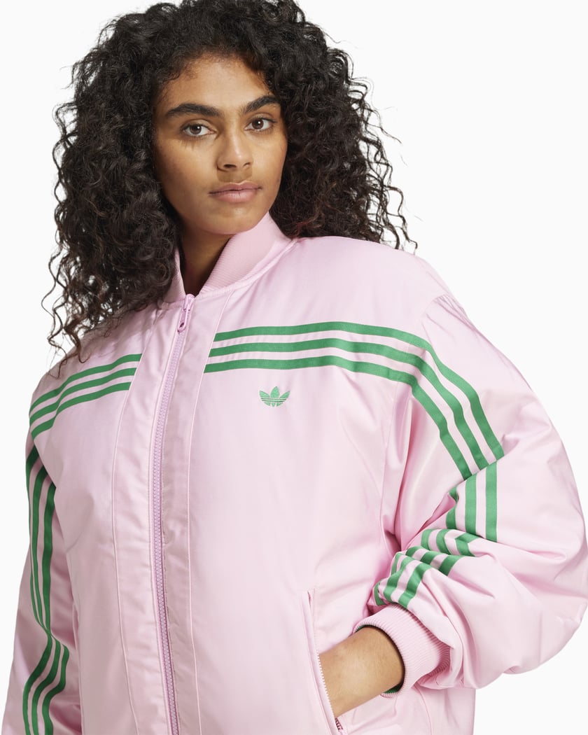 adidas Originals Women s Reversible Oversized Jacket Pink JN7656 FOOTDISTRICT