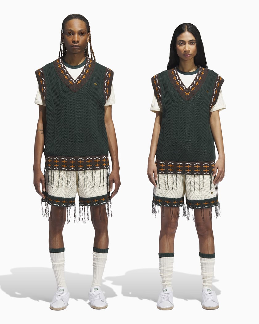 adidas Originals x CLOT Crochet Unisex Vest Green JP1606